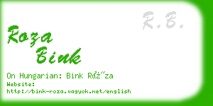 roza bink business card